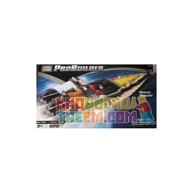 MEGA BLOKS 9748 non  WAVE RACER. bộ đồ chơi xếp lắp ráp ghép mô hình 570 khối