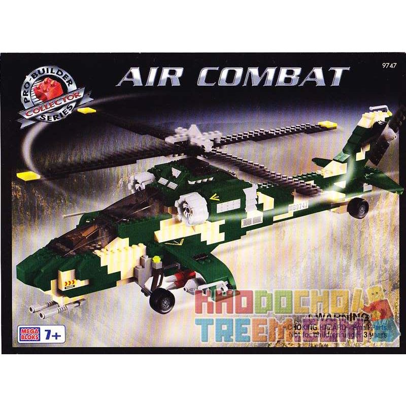 MEGA BLOKS 9747 non  KHÔNG CHIẾN bộ đồ chơi xếp lắp ráp ghép mô hình Military Army AIR COMBAT Quân Sự Bộ Đội 590 khối