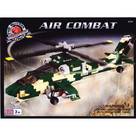 MEGA BLOKS 9747 non  KHÔNG CHIẾN bộ đồ chơi xếp lắp ráp ghép mô hình Military Army AIR COMBAT Quân Sự Bộ Đội 590 khối