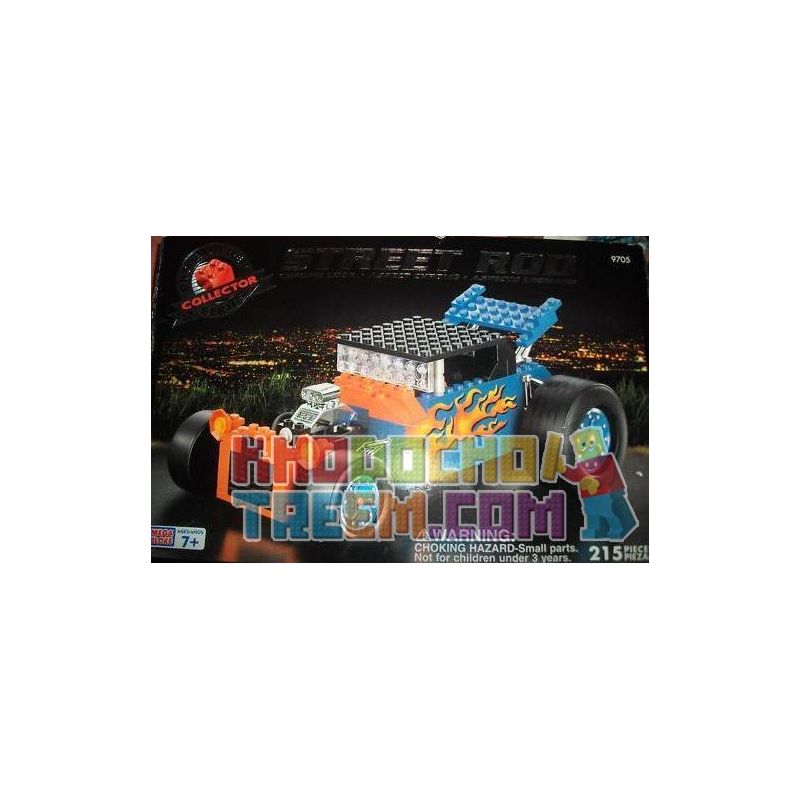MEGA BLOKS 9705 non  ĐƯỜNG PHỐ bộ đồ chơi xếp lắp ráp ghép mô hình Speed Champions Racing Cars STREET ROD Đua Xe Công Thức 215 khối