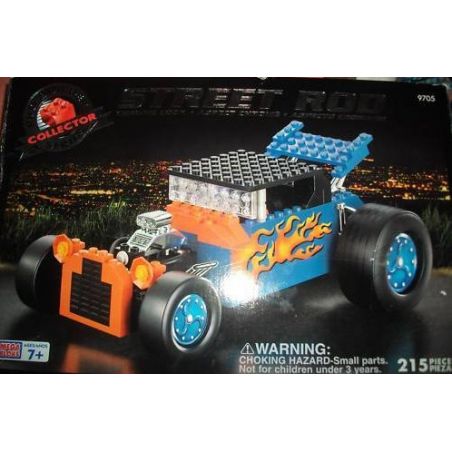 MEGA BLOKS 9705 non  ĐƯỜNG PHỐ bộ đồ chơi xếp lắp ráp ghép mô hình Speed Champions Racing Cars STREET ROD Đua Xe Công Thức 215 khối