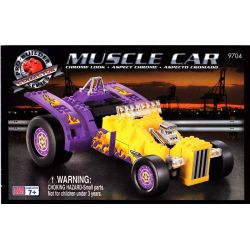 MEGA BLOKS 9704 non  XE CƠ BẮP bộ đồ chơi xếp lắp ráp ghép mô hình Speed Champions Racing Cars MUSCLE CAR Đua Xe Công Thức 245 khối