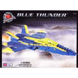 MEGA BLOKS 9743 non  CHIẾN BINH TIA CHỚP XANH bộ đồ chơi xếp lắp ráp ghép mô hình Military Army BLUE THUNDER Quân Sự Bộ Đội 690 khối