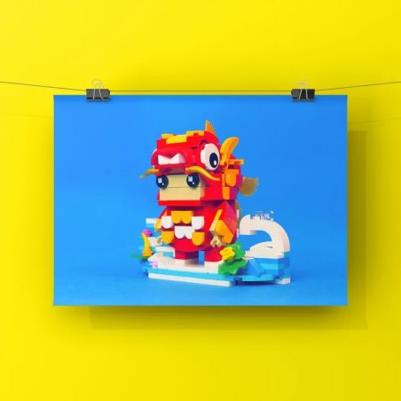 PANTASY 99001 non  VẬN CHUYỂN CÁ KOI NHỎ bộ đồ chơi xếp lắp ráp ghép mô hình Brickheadz LUCKY KOI Nhân Vật Đầu To