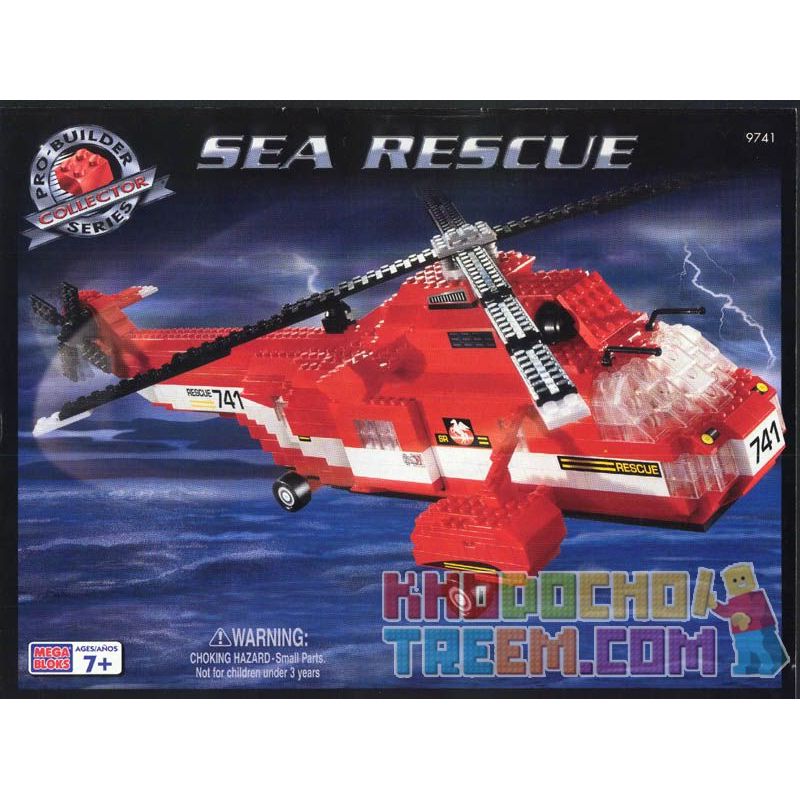 MEGA BLOKS 9741 non  CỨU HỘ BIỂN bộ đồ chơi xếp lắp ráp ghép mô hình City SEA RESCUE Thành Phố 710 khối