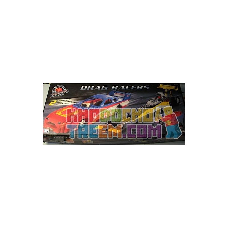 MEGA BLOKS 9716 non  XE ĐUA SỬA ĐỔI bộ đồ chơi xếp lắp ráp ghép mô hình Speed Champions Racing Cars DRAG RACERS Đua Xe Công Thức 940 khối