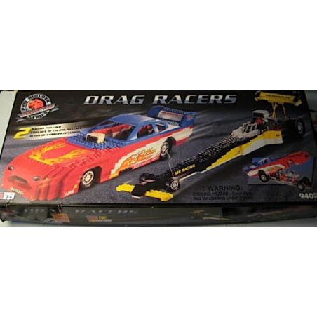 MEGA BLOKS 9716 non  XE ĐUA SỬA ĐỔI bộ đồ chơi xếp lắp ráp ghép mô hình Speed Champions Racing Cars DRAG RACERS Đua Xe Công Thức 940 khối