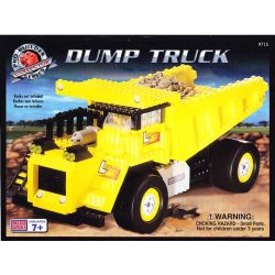 MEGA BLOKS 9715 non  XE BEN VÀ XÚC LẬT bộ đồ chơi xếp lắp ráp ghép mô hình City DUMP TRUCK AND LOADER Thành Phố 415 khối