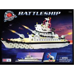 MEGA BLOKS 9760 non  TÀU CHIẾN bộ đồ chơi xếp lắp ráp ghép mô hình Military Army BATTLESHIP Quân Sự Bộ Đội 780 khối