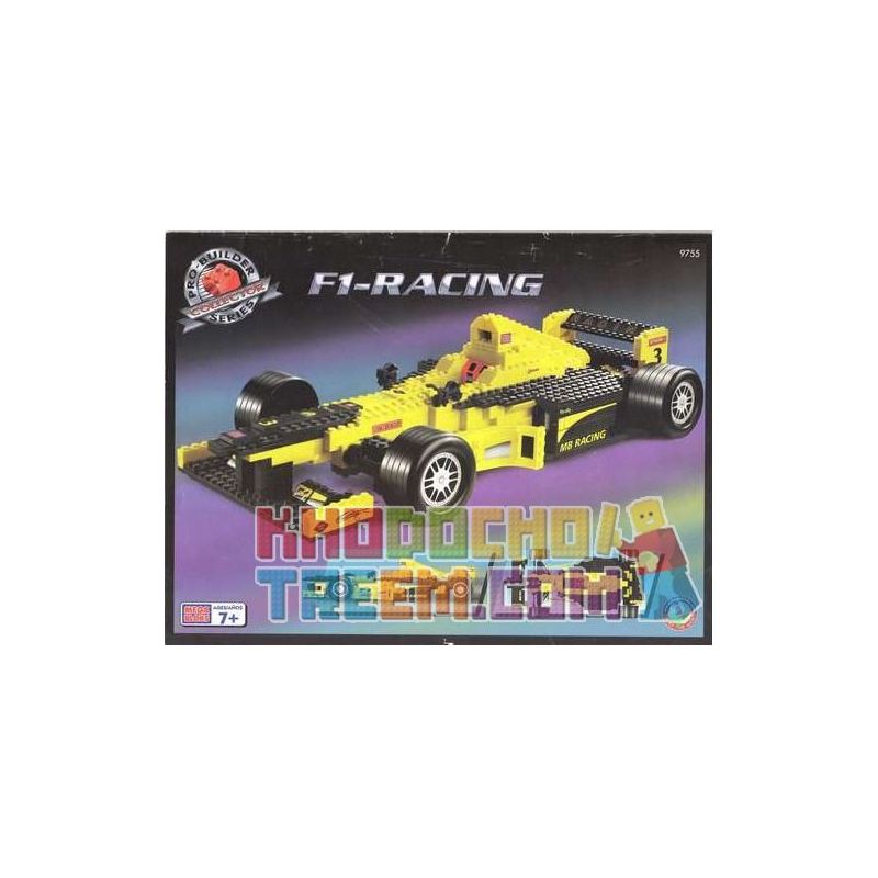 MEGA BLOKS 9755 non  XE ĐUA F-1 bộ đồ chơi xếp lắp ráp ghép mô hình Speed Champions Racing Cars F-1 RACING Đua Xe Công Thức 610 khối