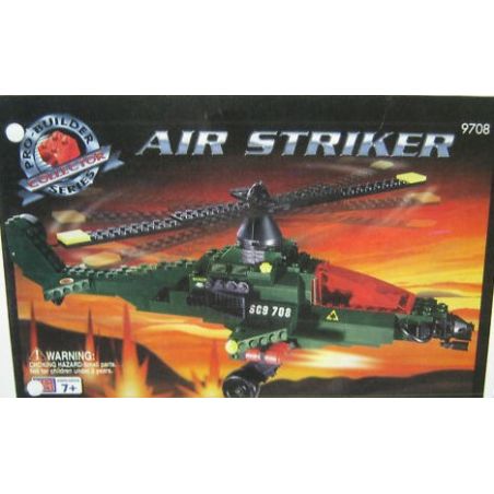 MEGA BLOKS 9708 non  MÁY BAY TRỰC THĂNG KHÔNG KÍCH bộ đồ chơi xếp lắp ráp ghép mô hình Military Army AIR STRIKER Quân Sự Bộ Đội 275 khối