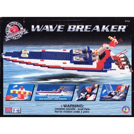 MEGA BLOKS 9745 non  MÁY CHẮN SÓNG bộ đồ chơi xếp lắp ráp ghép mô hình City WAVE BREAKER Thành Phố 700 khối