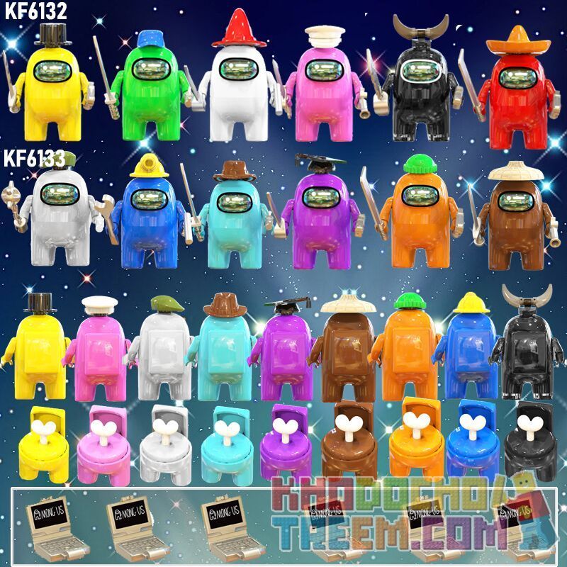 KOPF KF6132 6132 KF6133 6133 non  NÂNG CẤP NGƯỜI SÓI KHÔNG GIAN bộ đồ chơi xếp lắp ráp ghép mô hình Movie & Game AMONG US Phim Và Trò Chơi