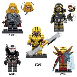 PRCK V002 V003 V004 V005 V001 non  AVENGERS 4. bộ đồ chơi xếp lắp ráp ghép mô hình Collectable Minifigures Búp Bê Sưu Tầm