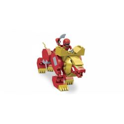 MEGA BLOKS 5662 non  LIONZORD ĐỎ bộ đồ chơi xếp lắp ráp ghép mô hình Power Rangers Super Sentai RED LION ZORD 5 Anh Em Siêu Nhân 94 khối