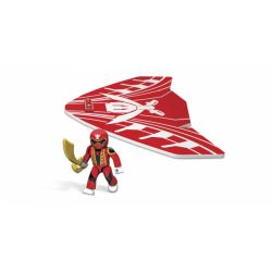 MEGA BLOKS 5618 non  TÀU LƯỢN CHIẾN BINH ĐỎ bộ đồ chơi xếp lắp ráp ghép mô hình Power Rangers Super Sentai RED RANGER AIR GLIDER 5 Anh Em Siêu Nhân 11 khối