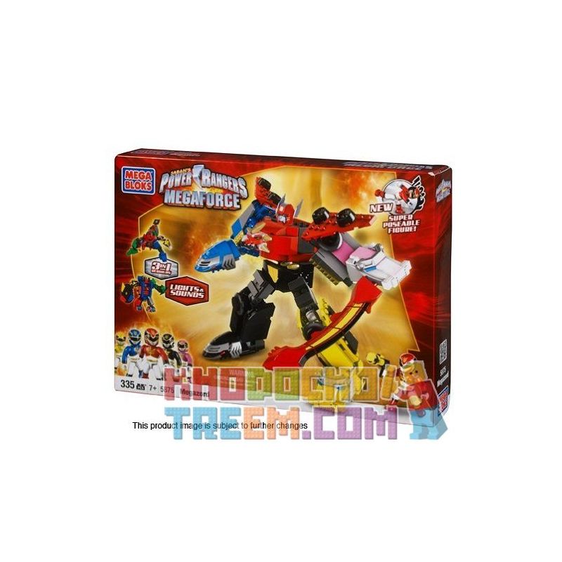 MEGA BLOKS 5875 non  TỔNG HỢP GRAND ZOD bộ đồ chơi xếp lắp ráp ghép mô hình Power Rangers Super Sentai GOSEI GREAT MEGAZORD 5 Anh Em Siêu Nhân 335 khối