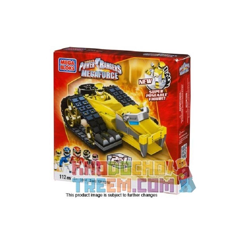 MEGA BLOKS 5864 non  MÁY ĐÁNH BẠC bộ đồ chơi xếp lắp ráp ghép mô hình Power Rangers Super Sentai TIGER MECHAZORD 5 Anh Em Siêu Nhân 74 khối