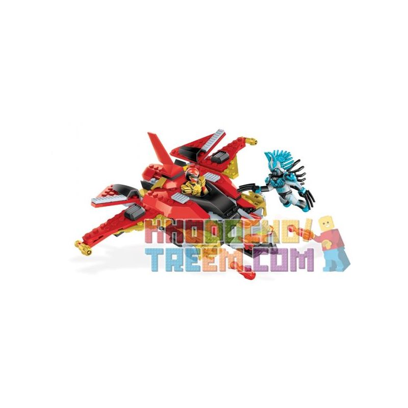 MEGA BLOKS 5829 non  CHIẾN BINH ĐỎ SO VỚI VRAK bộ đồ chơi xếp lắp ráp ghép mô hình Power Rangers Super Sentai RED RANGER VS. VRAK 5 Anh Em Siêu Nhân 151 khối