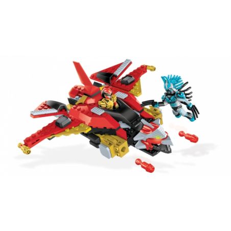 MEGA BLOKS 5829 non  CHIẾN BINH ĐỎ SO VỚI VRAK bộ đồ chơi xếp lắp ráp ghép mô hình Power Rangers Super Sentai RED RANGER VS. VRAK 5 Anh Em Siêu Nhân 151 khối