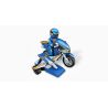 MEGA BLOKS 5825 non  ĐUA XE ANH HÙNG XANH bộ đồ chơi xếp lắp ráp ghép mô hình Power Rangers Super Sentai BLUE HERO RACER 5 Anh Em Siêu Nhân 27 khối
