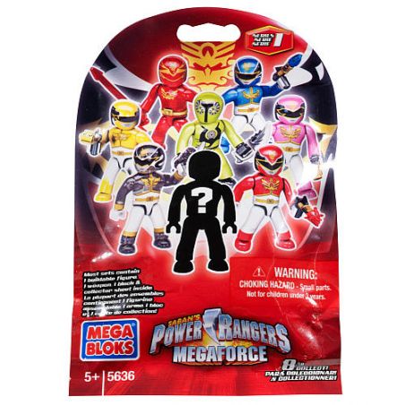 MEGA BLOKS 5636 non  SÊ-RI HÌNH VẼ DI ĐỘNG THU NHỎ 1 bộ đồ chơi xếp lắp ráp ghép mô hình Power Rangers Super Sentai MICRO ACTION FIGURES SERIES 1 5 Anh Em Siêu Nhân 3 khối