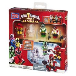 MEGA BLOKS 5859 non  GÓI CHIẾN ĐẤU 2 bộ đồ chơi xếp lắp ráp ghép mô hình Power Rangers Super Sentai BATTLE PACK 2 5 Anh Em Siêu Nhân 33 khối