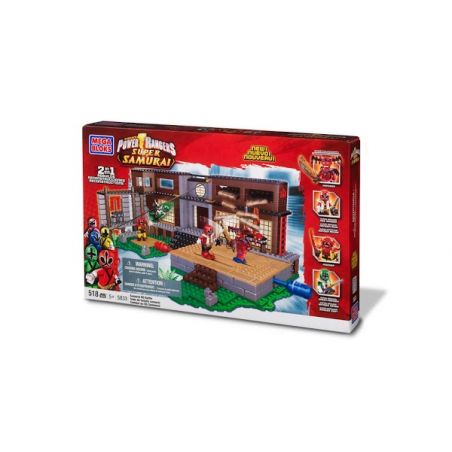 MEGA BLOKS 5833 non  TRẬN CHIẾN TRỤ SỞ SAMURAI bộ đồ chơi xếp lắp ráp ghép mô hình Power Rangers Super Sentai SAMURAI HQ BATTLE 5 Anh Em Siêu Nhân 518 khối