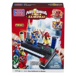 MEGA BLOKS 5824 non  CHIẾN ĐẤU ZOD VS MOOGER bộ đồ chơi xếp lắp ráp ghép mô hình Power Rangers Super Sentai CLAW BATTLEZORD VS MOOGER 5 Anh Em Siêu Nhân 118 khối