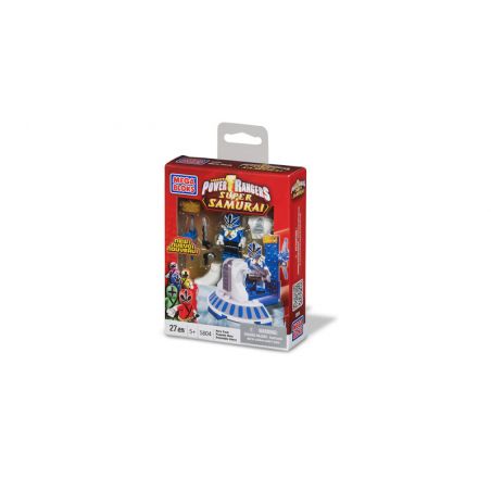 MEGA BLOKS 5804 non  GÓI ANH HÙNG XANH bộ đồ chơi xếp lắp ráp ghép mô hình Power Rangers Super Sentai BLUE HERO PACK 5 Anh Em Siêu Nhân 27 khối