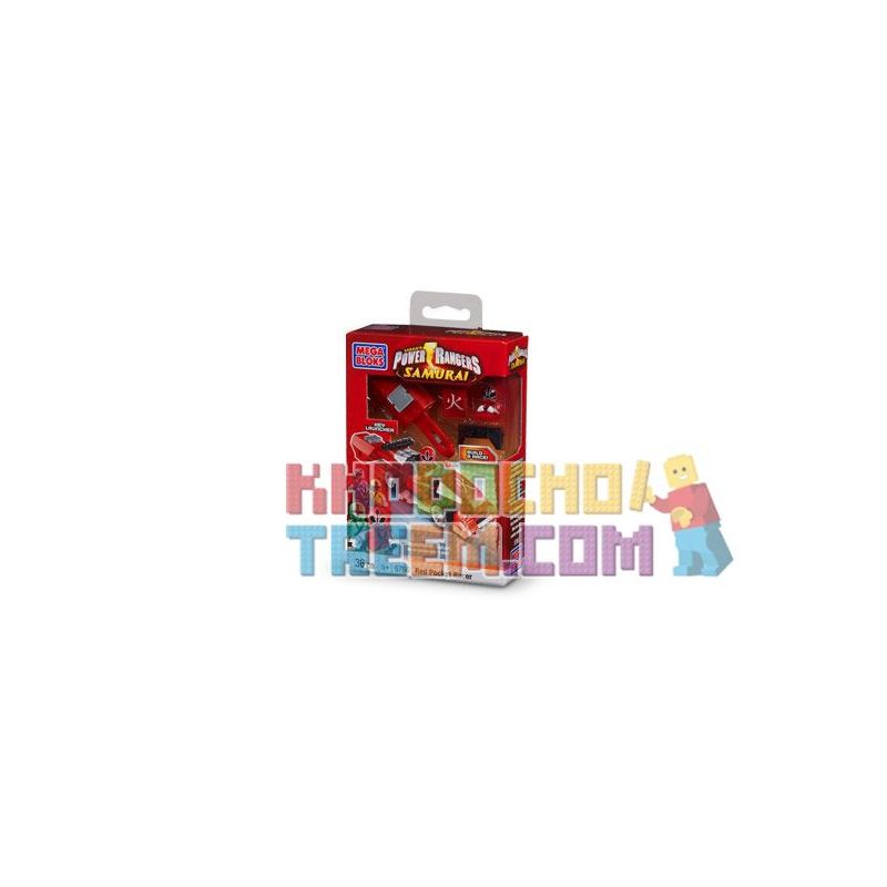 MEGA BLOKS 5766 non  ĐUA XE CHIẾN BINH ĐỎ bộ đồ chơi xếp lắp ráp ghép mô hình Power Rangers Super Sentai RED RANGER POCKET RACER 5 Anh Em Siêu Nhân 36 khối
