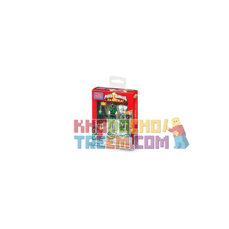 MEGA BLOKS 5743 non  GÓI ANH HÙNG CHIẾN BINH XANH bộ đồ chơi xếp lắp ráp ghép mô hình Power Rangers Super Sentai GREEN RANGER HERO PACK 5 Anh Em Siêu Nhân 27 khối