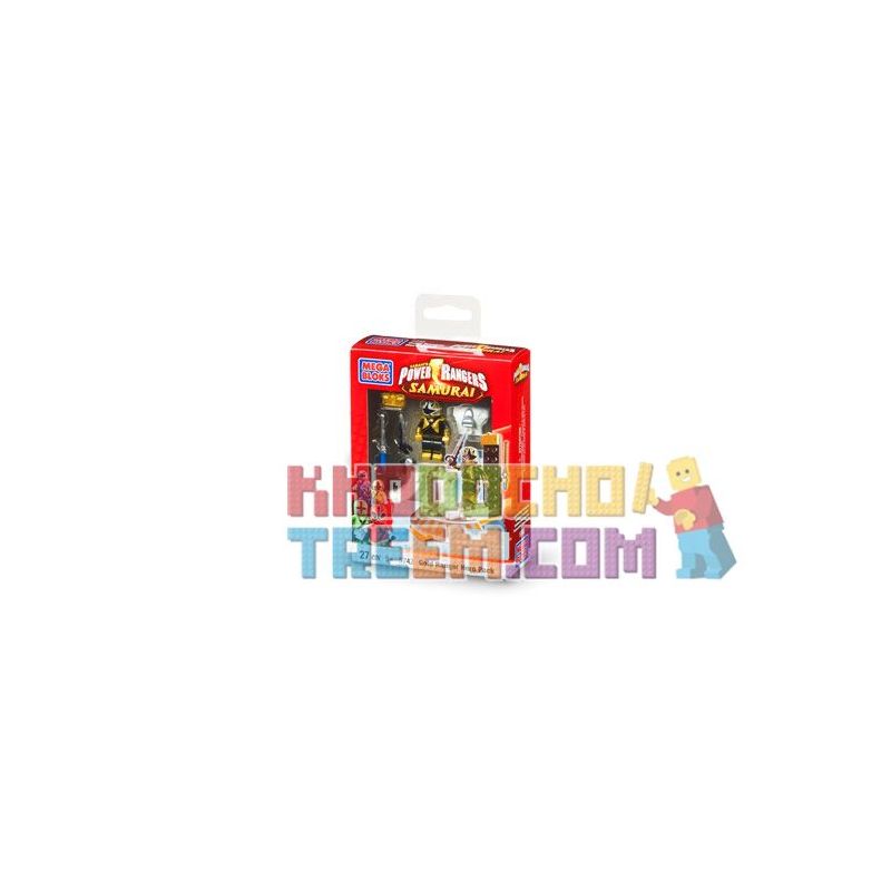 MEGA BLOKS 5742 non  GÓI ANH HÙNG CHIẾN BINH VÀNG bộ đồ chơi xếp lắp ráp ghép mô hình Power Rangers Super Sentai GOLD RANGER HERO PACK 5 Anh Em Siêu Nhân 27 khối