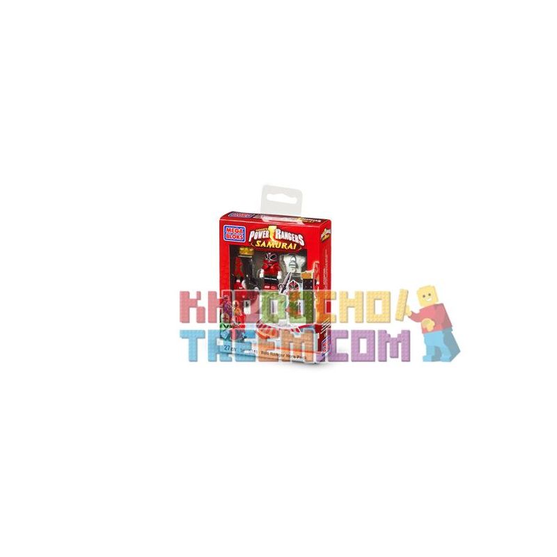 MEGA BLOKS 5741 non  GÓI ANH HÙNG CHIẾN BINH ĐỎ bộ đồ chơi xếp lắp ráp ghép mô hình Power Rangers Super Sentai RED RANGER HERO PACK 5 Anh Em Siêu Nhân 27 khối