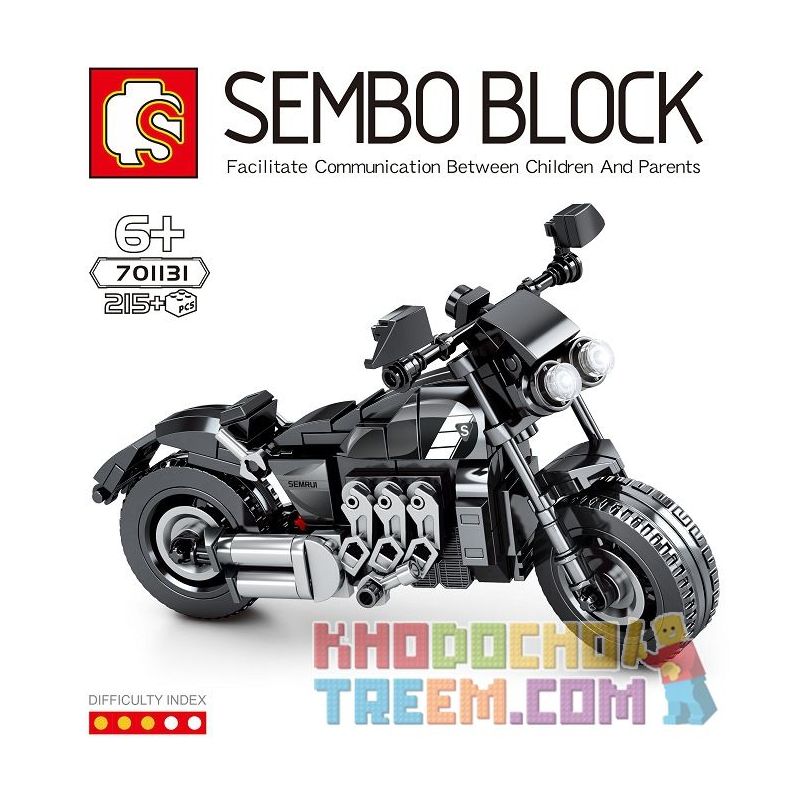 SEMBO 701131 non  TRIUMPH MOTORCYCLE. bộ đồ chơi xếp lắp ráp ghép mô hình Motorcycle Motorbike Xe Hai Bánh 215 khối