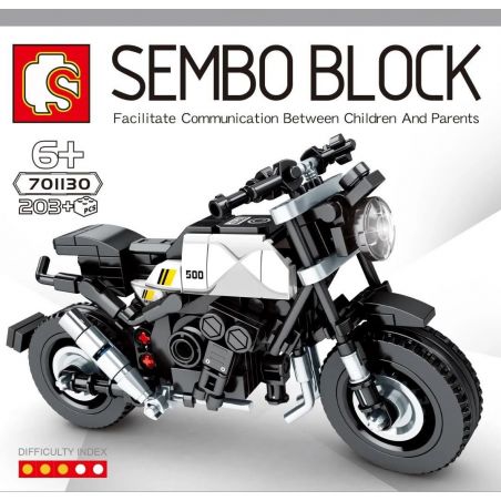 SEMBO 701130 non  BRESND. bộ đồ chơi xếp lắp ráp ghép mô hình Motorcycle Motorbike BRIXTON CRASSFIRE 500 Xe Hai Bánh 203 khối
