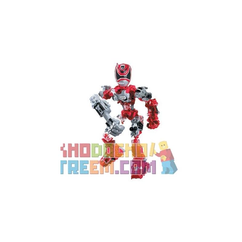 MEGA BLOKS 5756 non  CHIẾN BINH ĐỎ SPD SUPER MAIL HERO bộ đồ chơi xếp lắp ráp ghép mô hình Power Rangers Super Sentai RED RANGER SPD SUPER TECH HERO 5 Anh Em Siêu Nhân 50 khối