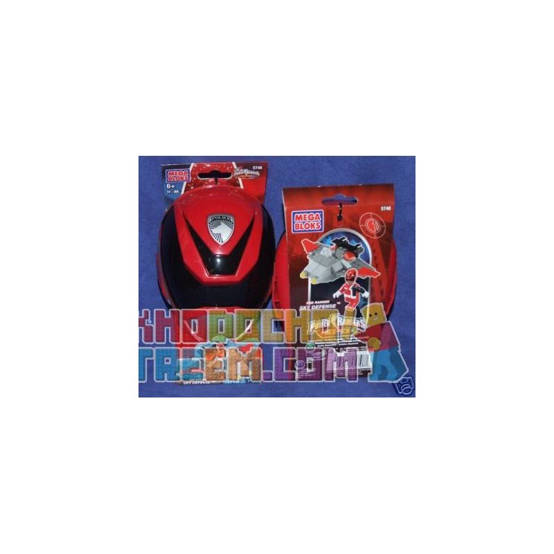 MEGA BLOKS 5748 5760 non  SKY WARRIOR SKY DEFENSE bộ đồ chơi xếp lắp ráp ghép mô hình Power Rangers Super Sentai RED RANGER SKY DEFENSE 5 Anh Em Siêu Nhân 50 khối