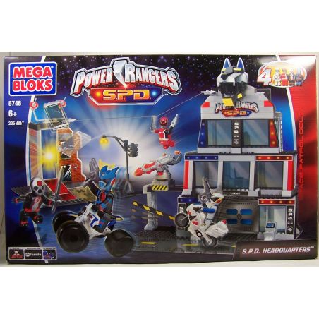 MEGA BLOKS 5746 non  TRỤ SỞ CHÍNH CỦA S.P.D. bộ đồ chơi xếp lắp ráp ghép mô hình Power Rangers Super Sentai S.P.D. HEADQUARTERS 5 Anh Em Siêu Nhân 205 khối