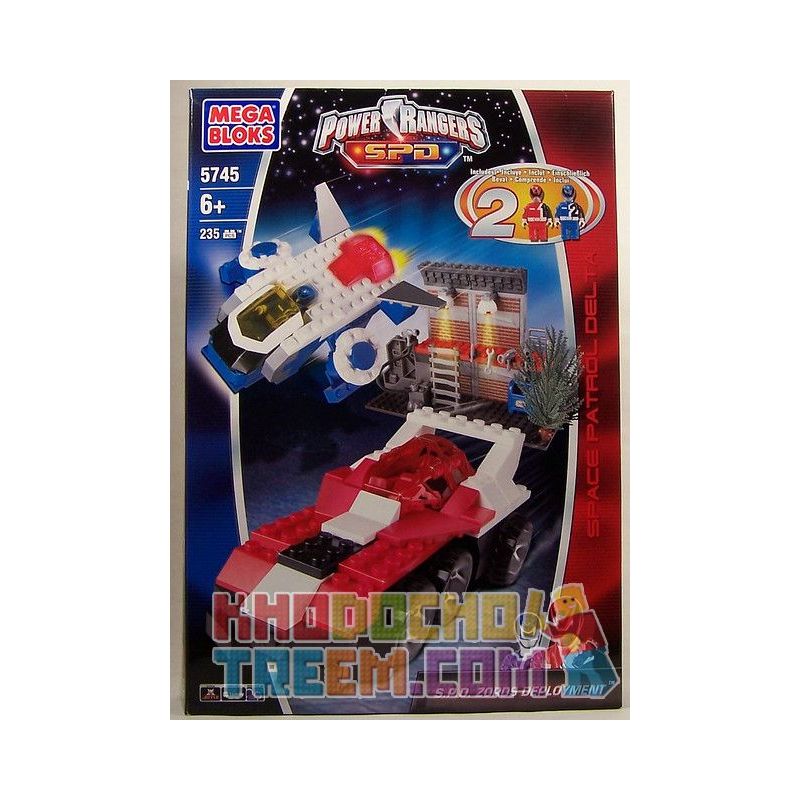 MEGA BLOKS 5745 non  TRIỂN KHAI S.P.D ZOD bộ đồ chơi xếp lắp ráp ghép mô hình Power Rangers Super Sentai S.P.D ZORDS DEPLOYMENT 5 Anh Em Siêu Nhân 235 khối