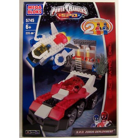MEGA BLOKS 5745 non  TRIỂN KHAI S.P.D ZOD bộ đồ chơi xếp lắp ráp ghép mô hình Power Rangers Super Sentai S.P.D ZORDS DEPLOYMENT 5 Anh Em Siêu Nhân 235 khối