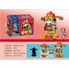 DECOOL 69002 69003 69001 non  3 PHONG CÁCH GOD OF WEALTH DRAGON DANCER NATIONAL TIDE LION bộ đồ chơi xếp lắp ráp ghép mô hình Seasonal CUTE HEAD BRICK Mùa Lễ Hội 630 khối