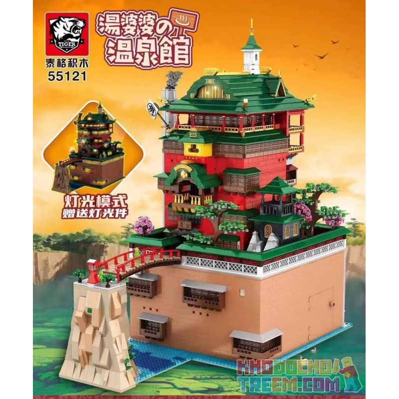 TIGER 55121 non  SUỐI NƯỚC NÓNG YUYA YUMPO bộ đồ chơi xếp lắp ráp ghép mô hình Movie & Game Phim Và Trò Chơi 6786 khối