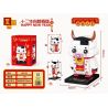 ZHEGAO QJ5101 5101 non  CON BÒ XẤU XÍ bộ đồ chơi xếp lắp ráp ghép mô hình Seasonal HAPPY NEW YEAR Mùa Lễ Hội 148 khối
