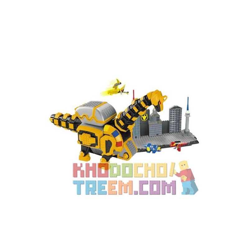 MEGA BLOKS 5727 non  RỒNG CỔ TAY bộ đồ chơi xếp lắp ráp ghép mô hình Power Rangers Super Sentai BRACHIO ZORD COMMAND PLAYSET 5 Anh Em Siêu Nhân 130 khối