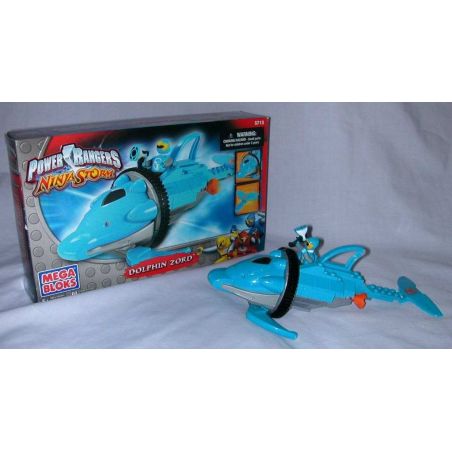 MEGA BLOKS 5713 non  DOLPHINZOD. bộ đồ chơi xếp lắp ráp ghép mô hình Power Rangers Super Sentai DOLPHIN ZORD 5 Anh Em Siêu Nhân 55 khối