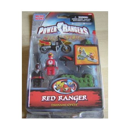 MEGA BLOKS 5701 non  ĐỘNG CƠ SÓNG THẦN bộ đồ chơi xếp lắp ráp ghép mô hình Power Rangers Super Sentai TSUNAMI CYCLE 5 Anh Em Siêu Nhân 35 khối