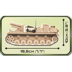 COBI 2528 non  XE TĂNG TẤN CÔNG II bộ đồ chơi xếp lắp ráp ghép mô hình Military Army STURMPANZER II Quân Sự Bộ Đội 465 khối