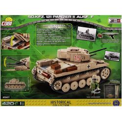 COBI 2527 non  LOẠI 2 XE TĂNG F bộ đồ chơi xếp lắp ráp ghép mô hình Military Army SD.KFZ.121 PANZER II AUSF. Quân Sự Bộ Đội 420 khối