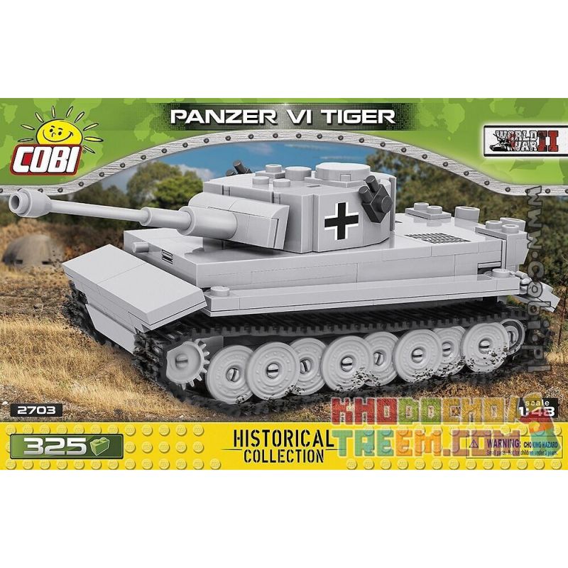 COBI CHARACTER BUILDING 2703 COBI-2703 COBI2703 non  4 LOẠI TIGER TIGER bộ đồ chơi xếp lắp ráp ghép mô hình Military Army PANZER VI TIGER Quân Sự Bộ Đội 325 khối